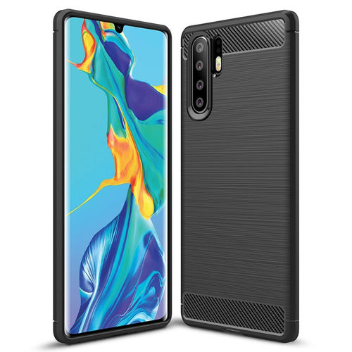 Flexi Slim Carbon Fibre Case for Huawei P30 Pro - Brushed Black